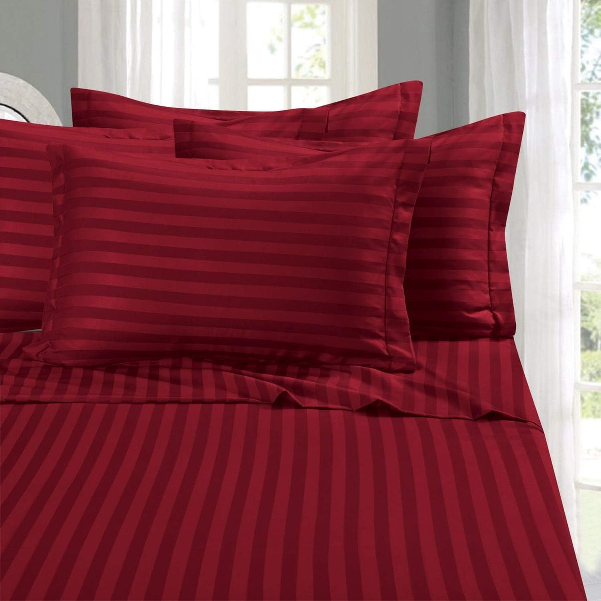 3 Pieces Stripe Sheet, Red