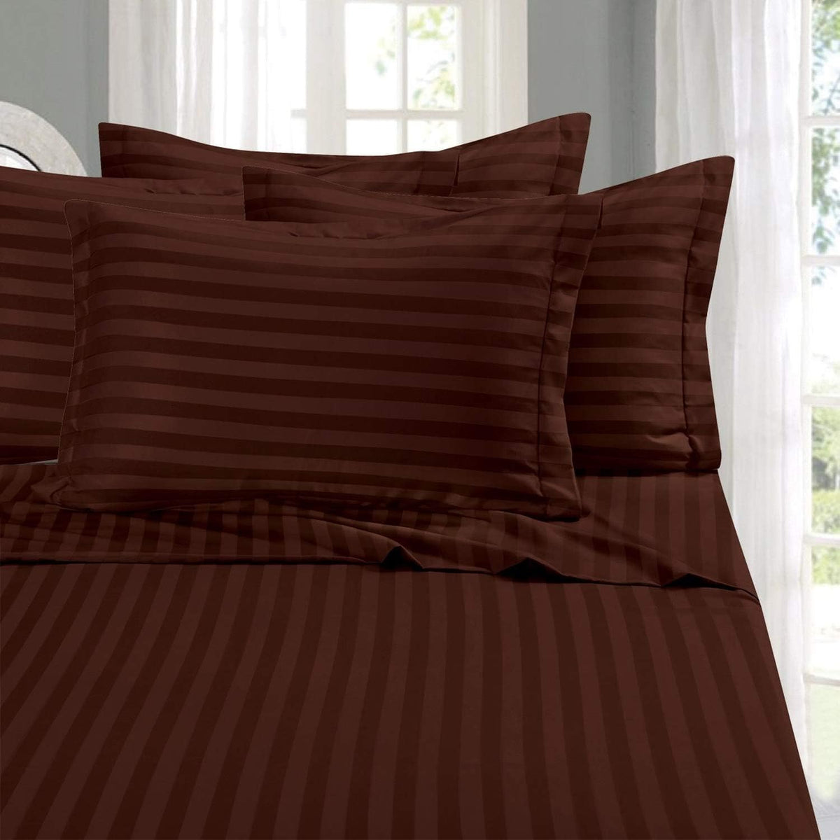 3 Pieces Stripe Sheet, Brown