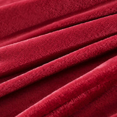 Velvet Fitted Bedsheets-Red