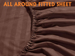 3 Pieces Stripe Sheet, Brown