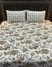 3 Pieces Pure cotton Bedsheet