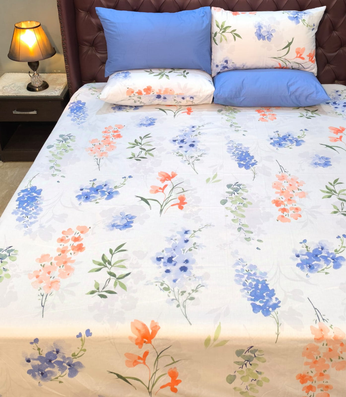 5 Pieces Pure Cotton Bedsheet