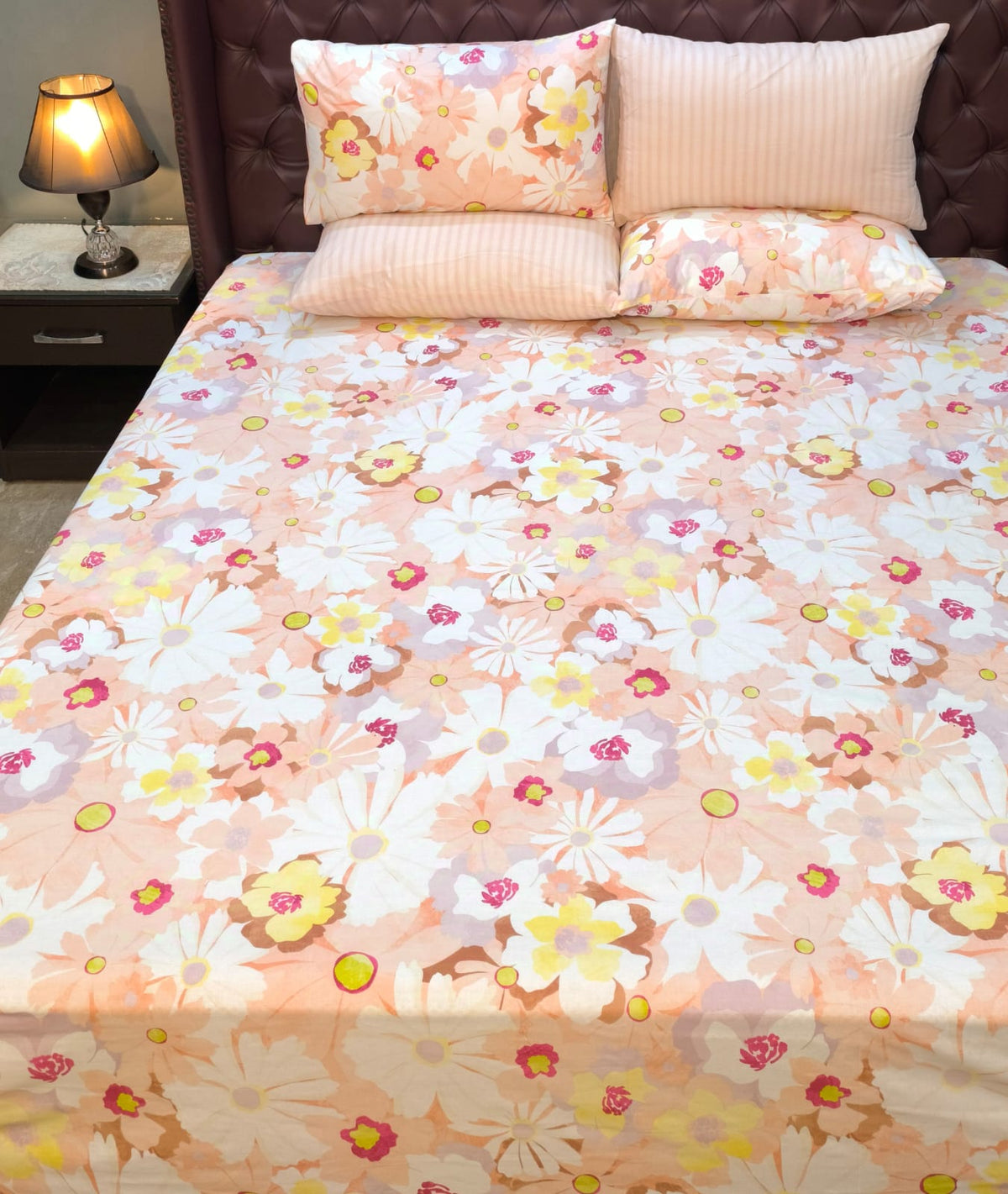 5 Pieces Pure Cotton Bedsheet