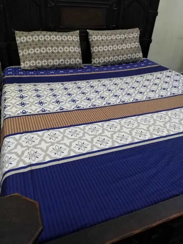 3 Pieces Pure cotton Bedsheet