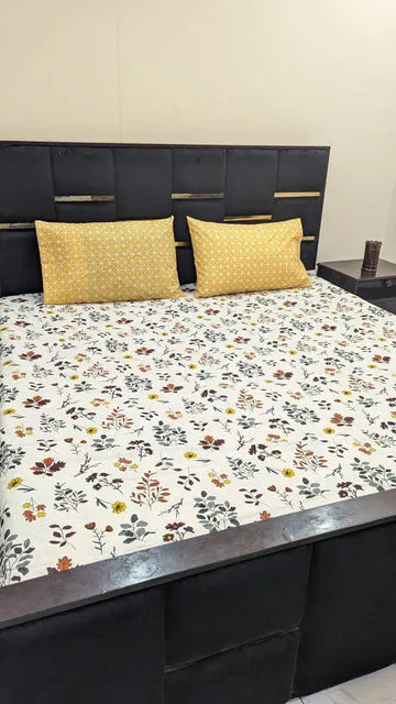 3 Pieces Pure cotton Bedsheet