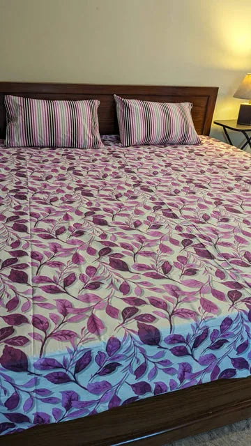 3 Pieces Pure cotton Bedsheet