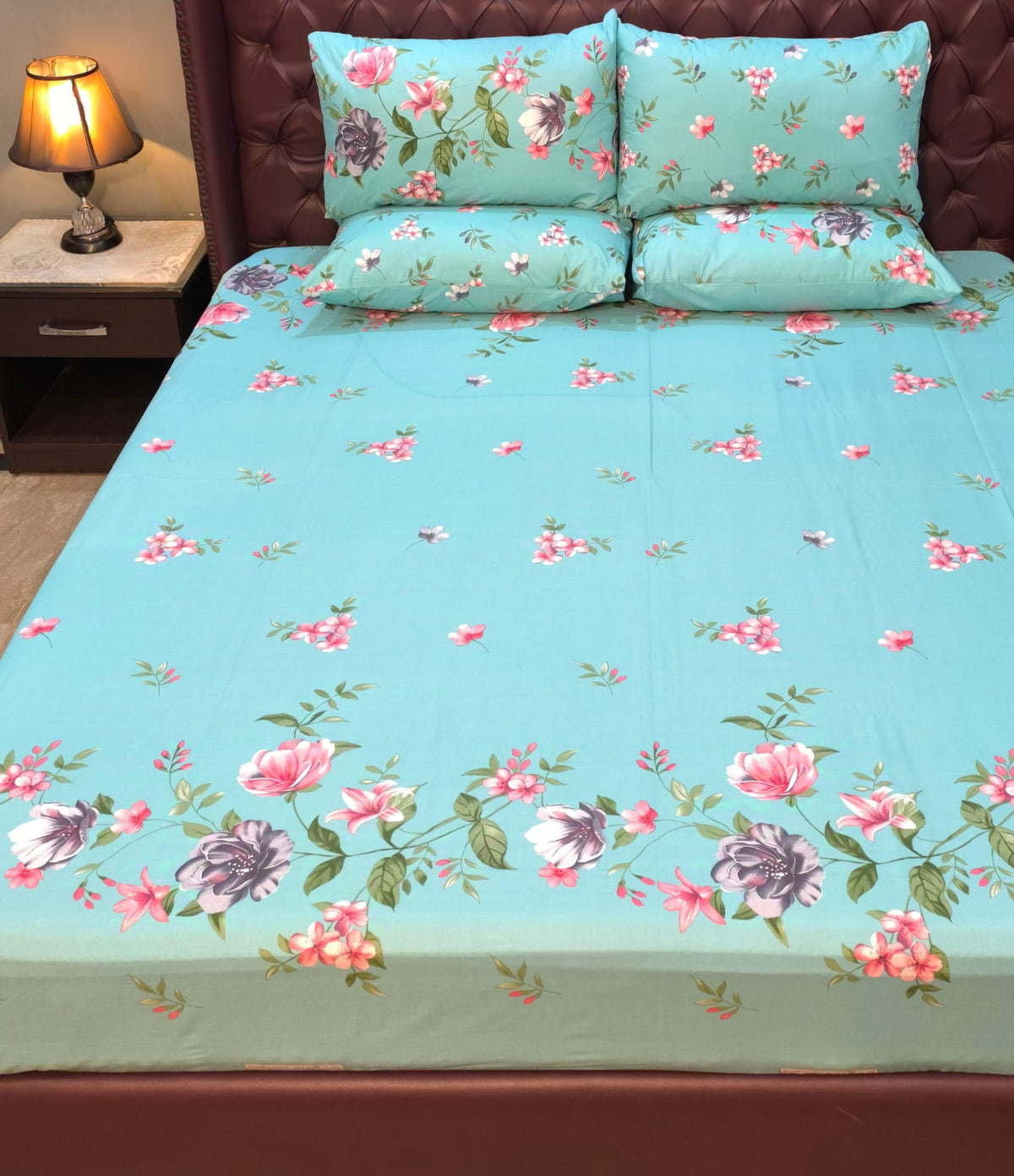 5 Pieces Pure Cotton Bedsheet