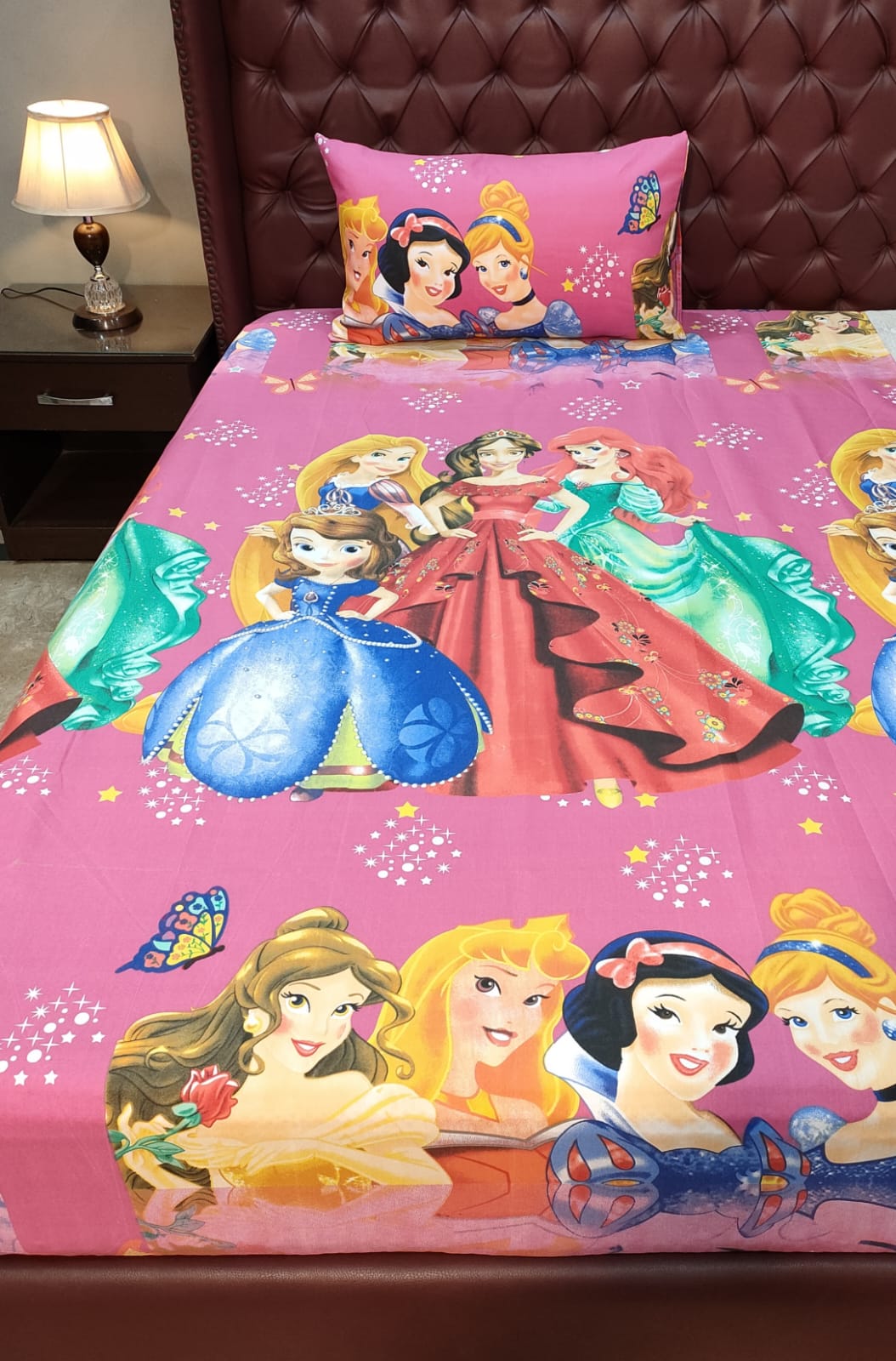 Export Quality Cotton Kids Bedsheet - Cartoon Character - Frozen