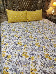 3 Pieces Pure cotton Bedsheet