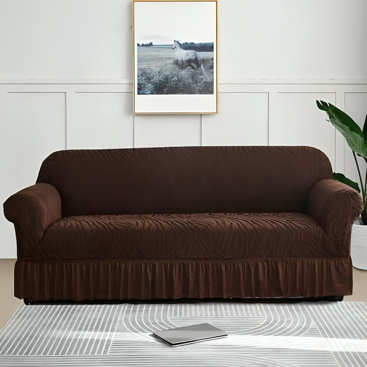 ZIGZAG VELVET JERSEY SOFA COVER