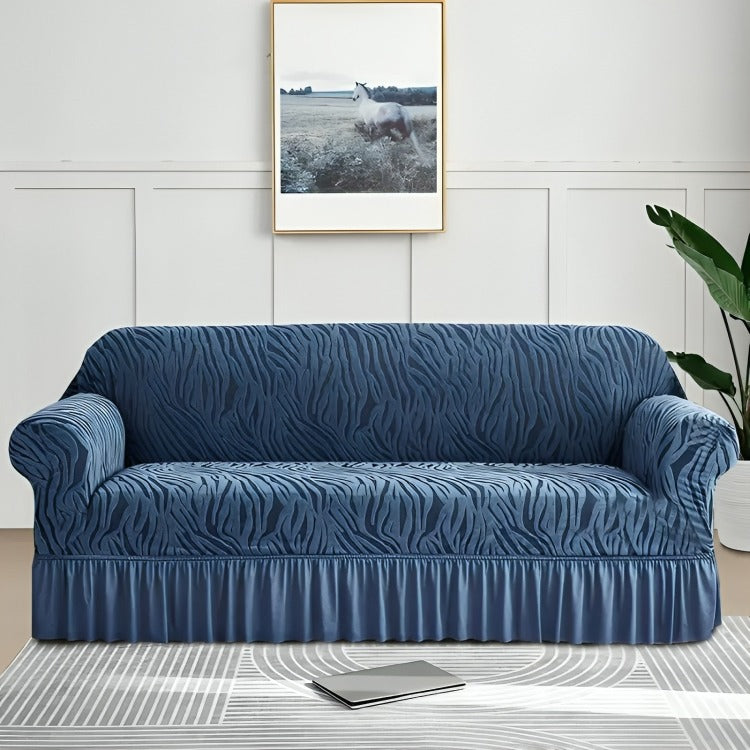 ZIGZAG VELVET JERSEY SOFA COVER