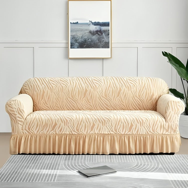 ZIGZAG VELVET JERSEY SOFA COVER