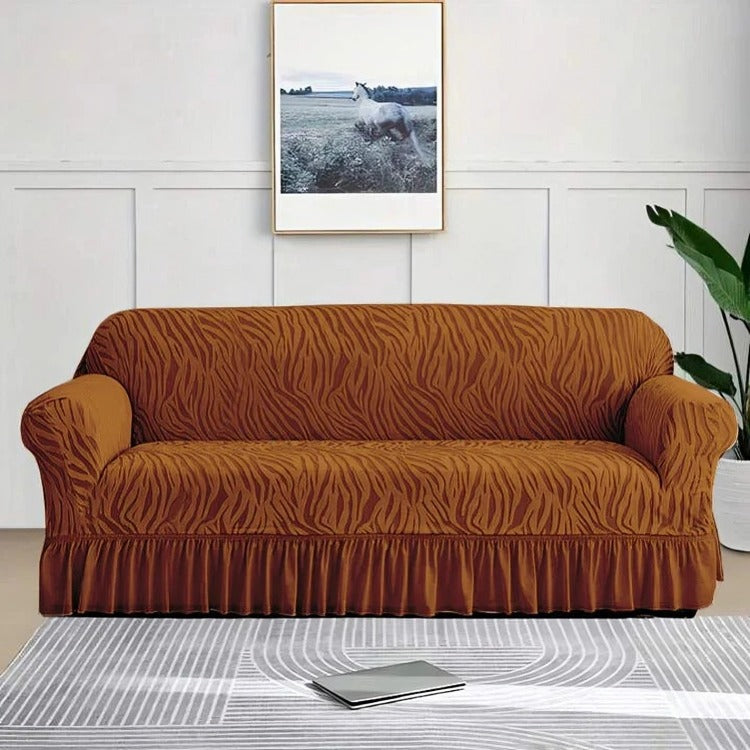 ZIGZAG VELVET JERSEY SOFA COVER