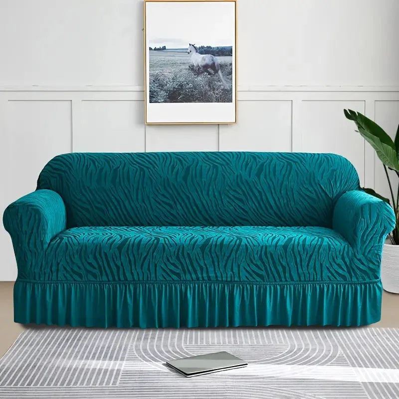 ZIGZAG VELVET JERSEY SOFA COVER