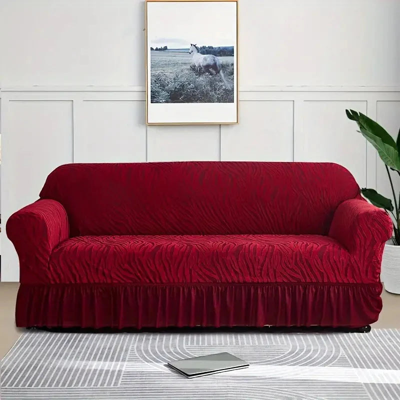 ZIGZAG VELVET JERSEY SOFA COVER