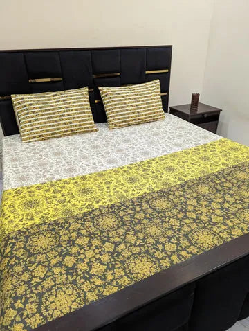 3 Pieces Pure cotton Bedsheet