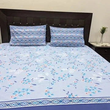 3 Pieces Pure cotton Bedsheet