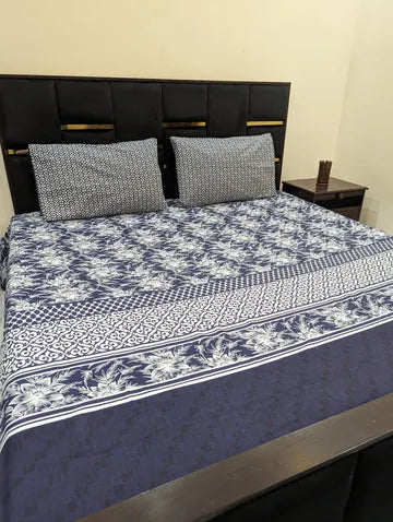 3 Pieces Pure cotton Bedsheet