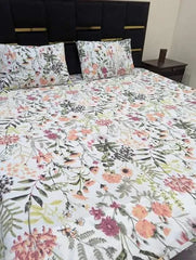 3 Pieces Pure cotton Bedsheet